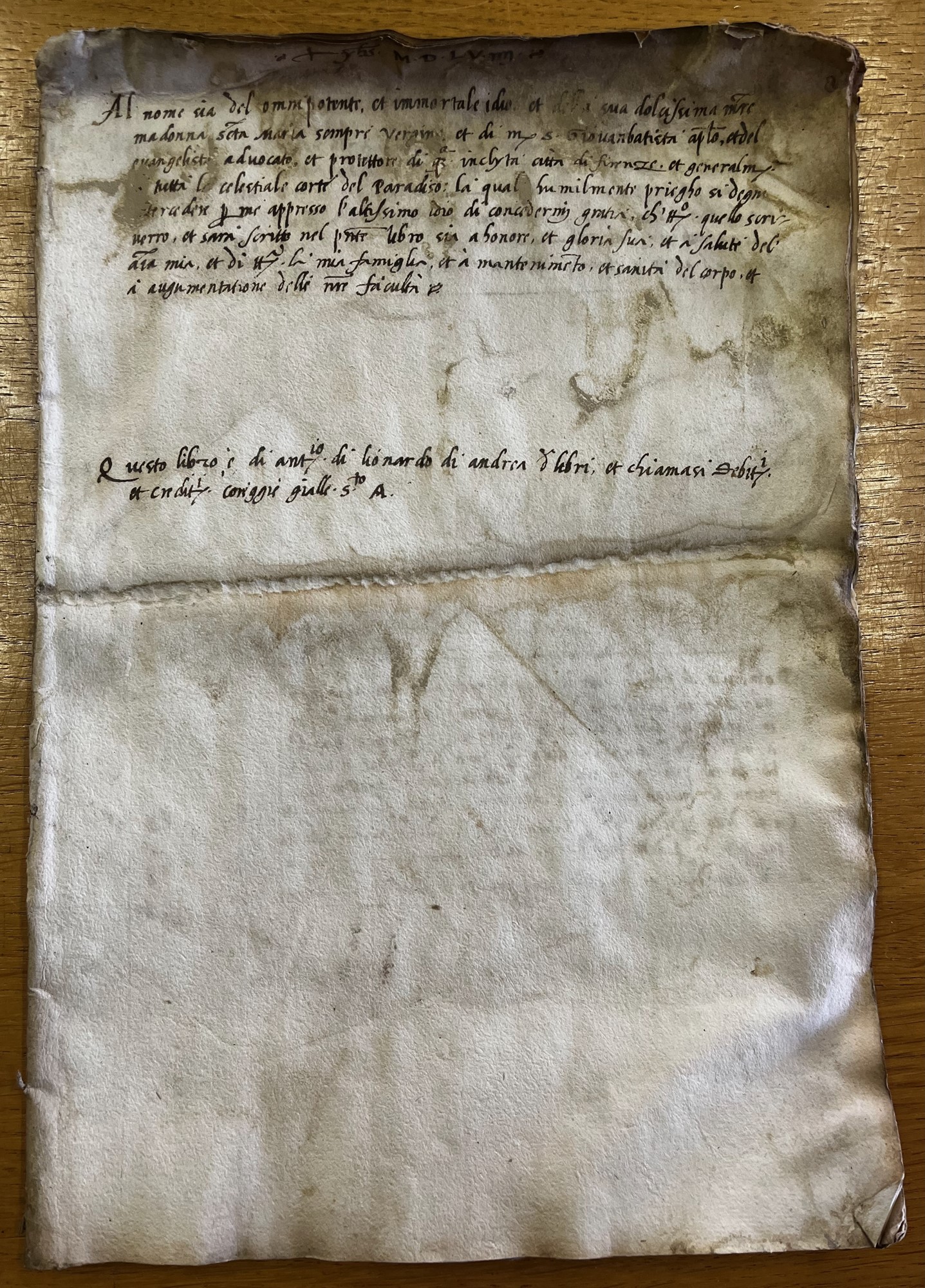 Antonio di Leonardo Libri sua amministrazione